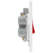 BG Electrical Evolve Pearlescent White - 45A, double pole, with switched socket and indicators