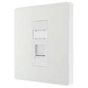 BG Electrical Evolve Pearlescent White - Single, RJ45 telephone socket