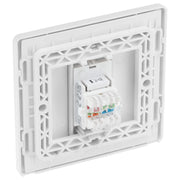 BG Electrical Evolve Pearlescent White - Single, RJ45 telephone socket