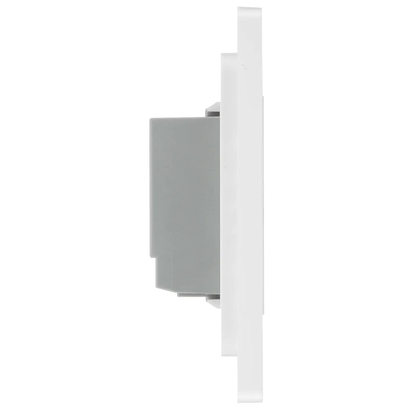 BG Electrical Evolve Pearlescent White - Double, 2 way touch, 200W, secondary