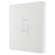 BG Electrical Evolve Pearlescent White - Single, bell push switch