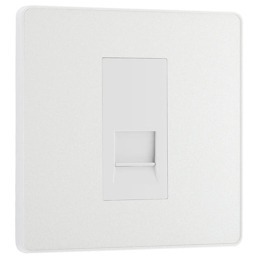 BG Electrical Evolve Pearlescent White - Single, telephone socket, secondary