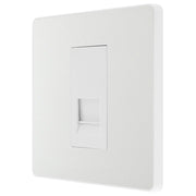 BG Electrical Evolve Pearlescent White - Single, telephone socket, master
