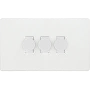 BG Electrical Evolve Pearlescent White - Triple, 2 way push 200W