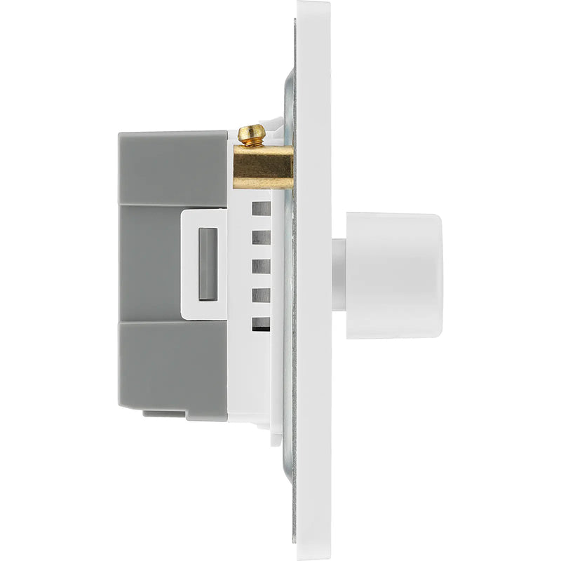 BG Electrical Evolve Pearlescent White - Triple, 2 way push 200W