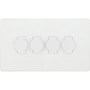 BG Electrical Evolve Pearlescent White - Quadruple, 2 way push 200W
