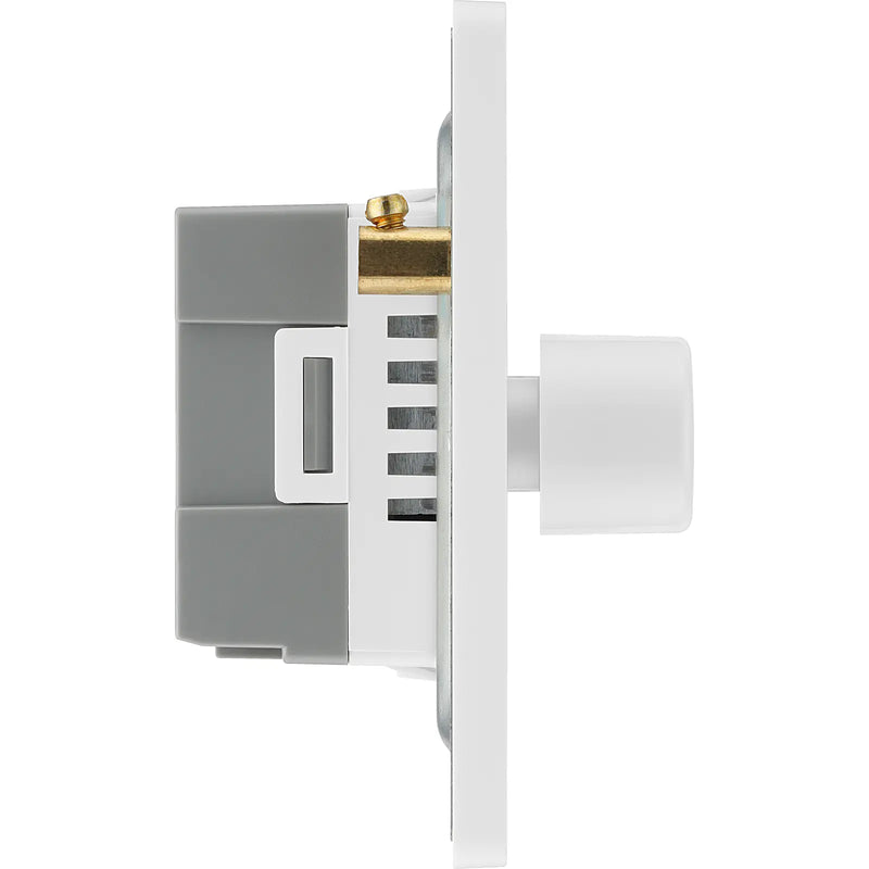 BG Electrical Evolve Pearlescent White - Quadruple, 2 way push 200W