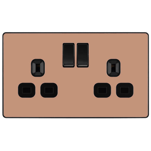 BG Electrical Evolve Polished Copper - Double, switched, single pole
