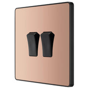 BG Electrical Evolve Polished Copper - Double, 2 way switch