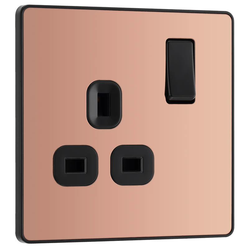 BG Electrical Evolve Polished Copper - Single, switched, single pole