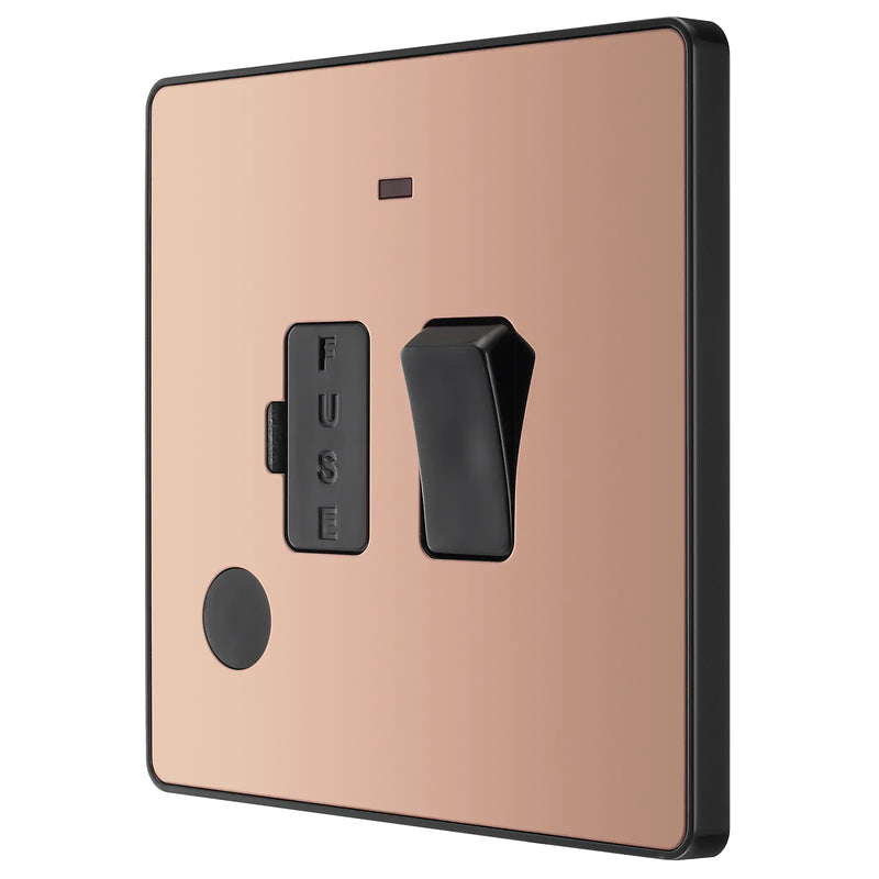 BG Electrical Evolve Polished Copper - Switched and fused with indicator
