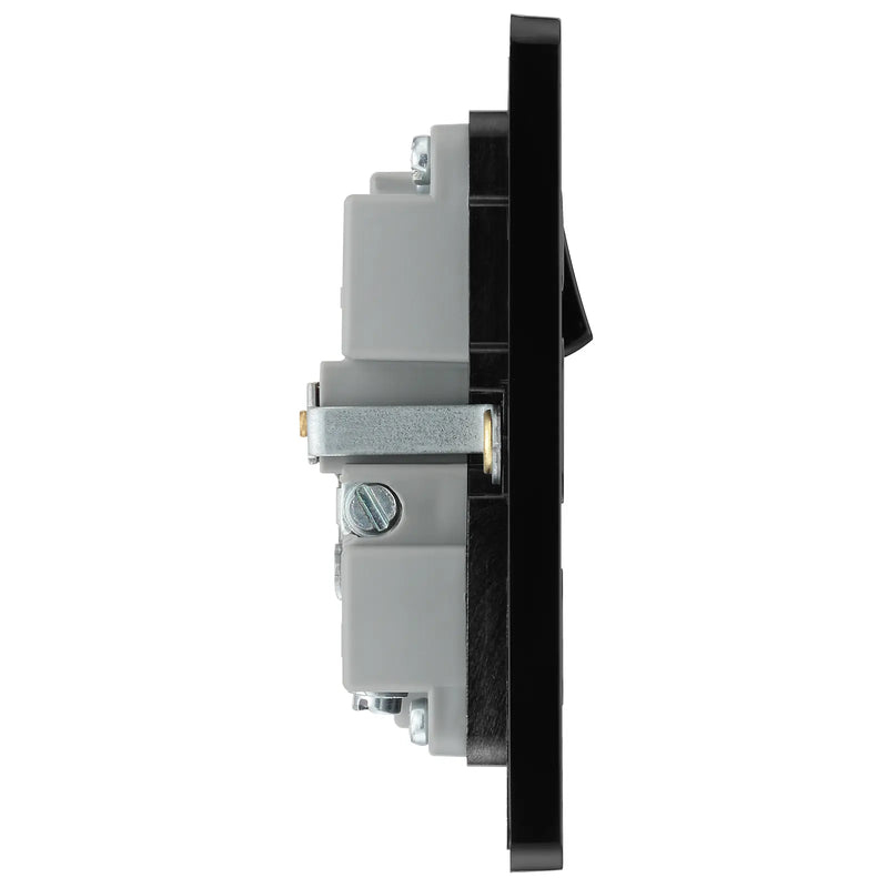 BG Electrical Evolve Polished Copper - Single, switched, single pole, with 2 x USB A