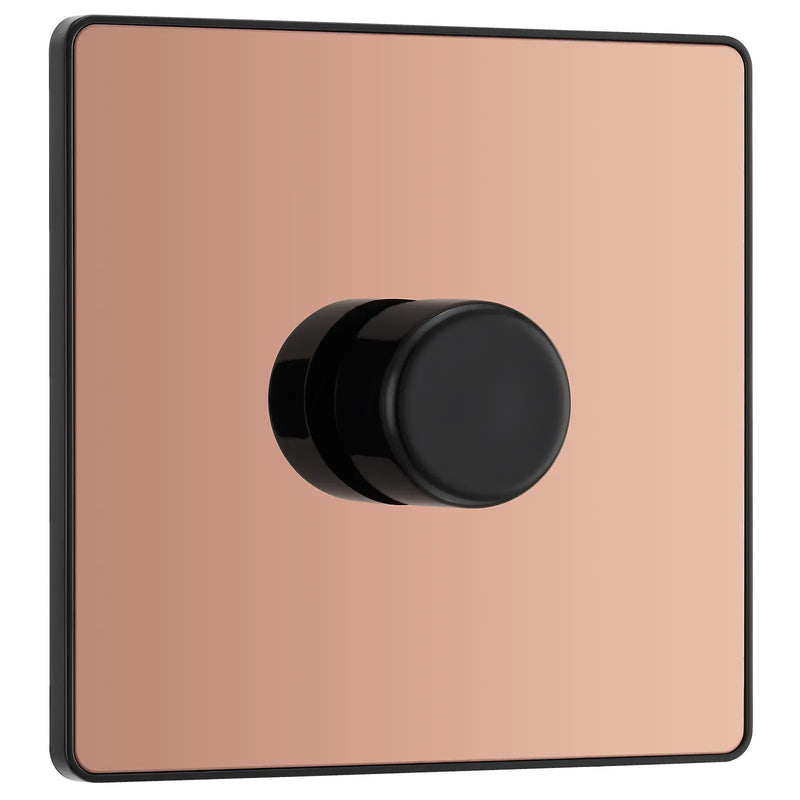 BG Electrical Evolve Polished Copper - Single, 2 way push 200W