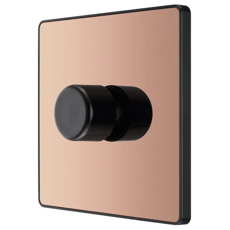 BG Electrical Evolve Polished Copper - Single, 2 way push 200W