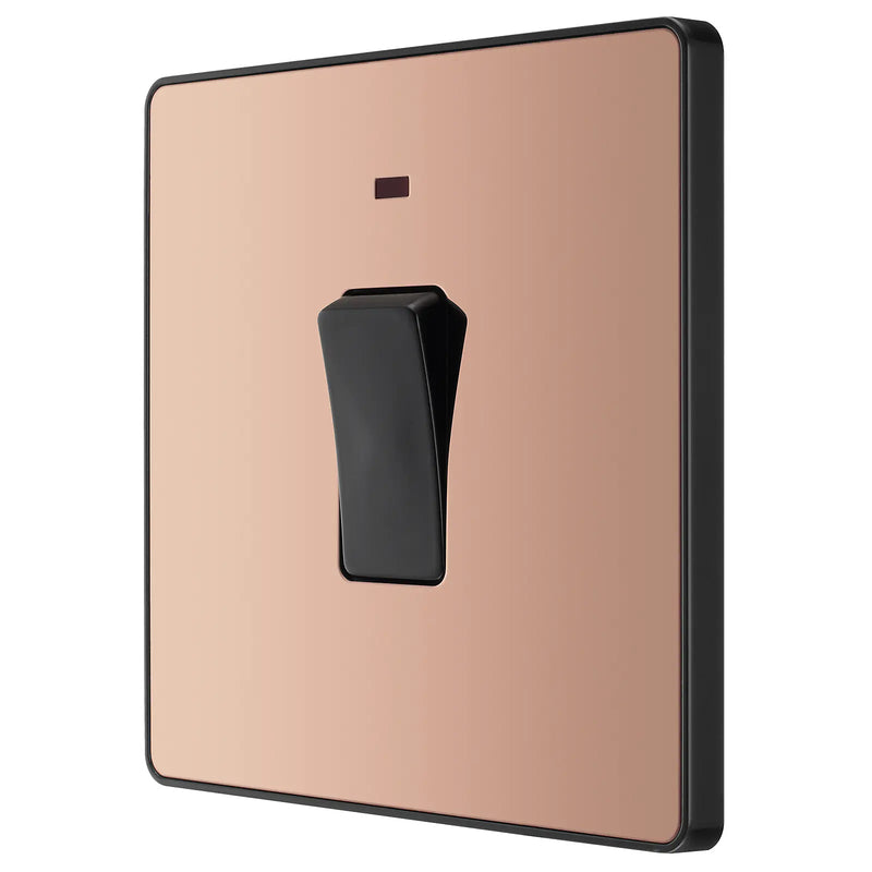 BG Electrical Evolve Polished Copper - 20A, double pole, with indicator