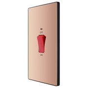 BG Electrical Evolve Polished Copper - 45A, double pole, large plate, with indicator