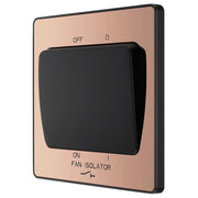 BG Electrical Evolve Polished Copper - Triple pole fan isolator