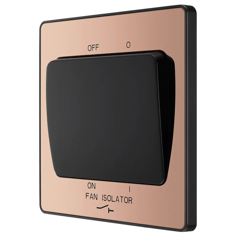 BG Electrical Evolve Polished Copper - Triple pole fan isolator