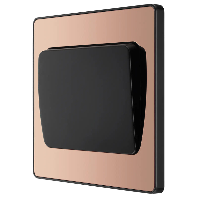 BG Electrical Evolve Polished Copper - Single, 2 way switch, wide rocker
