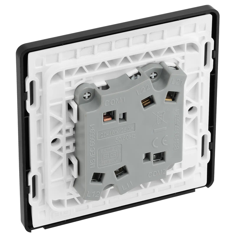 BG Electrical Evolve Polished Copper - Double, 2 way switch, wide rocker