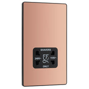 BG Electrical Evolve Polished Copper - 115/240V dual voltage shaver socket