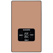 BG Electrical Evolve Polished Copper - 115/240V dual voltage shaver socket