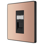 BG Electrical Evolve Polished Copper - Single, RJ45 telephone socket