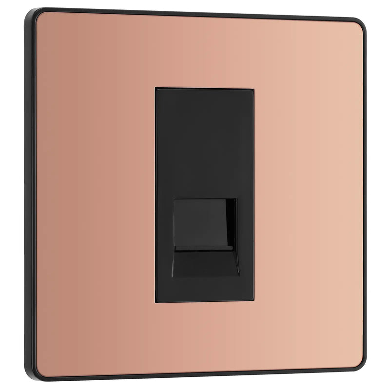 BG Electrical Evolve Polished Copper - Single, telephone socket, master
