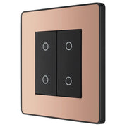 BG Electrical Evolve Polished Copper - Double, 2 way touch, 200W, master