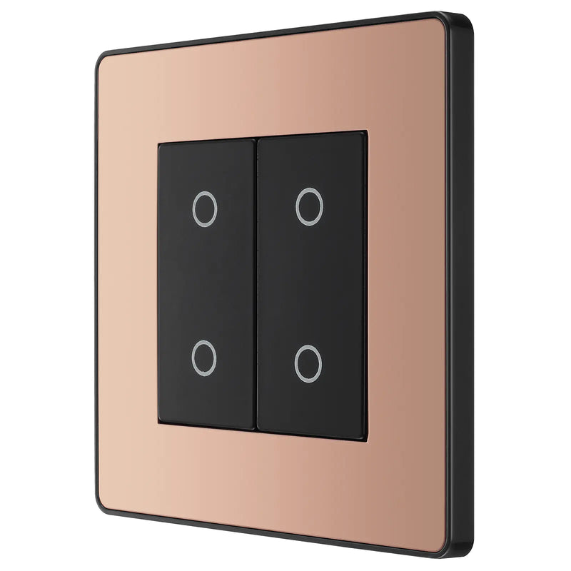 BG Electrical Evolve Polished Copper - Double, 2 way touch, 200W, master