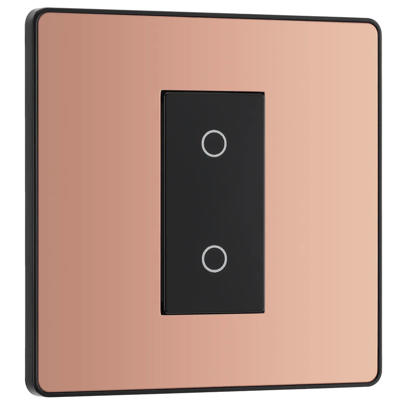 BG Electrical Evolve Polished Copper - Single, 2 way touch, 200W, secondary