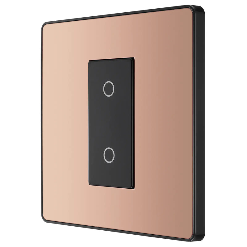 BG Electrical Evolve Polished Copper - Single, 2 way touch, 200W, secondary