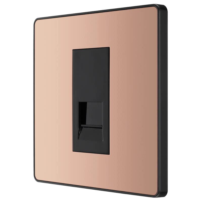 BG Electrical Evolve Polished Copper - Single, telephone socket, secondary