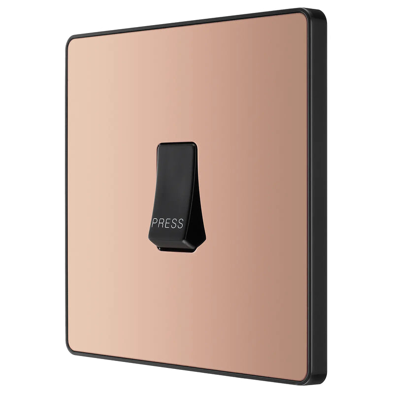 BG Electrical Evolve Polished Copper - Single, bell push switch