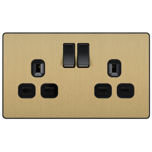 BG Electrical Evolve Satin Brass - Double, switched, single pole