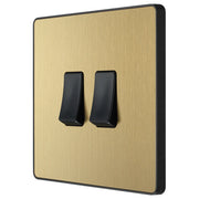 BG Electrical Evolve Satin Brass - Double, 2 way switch