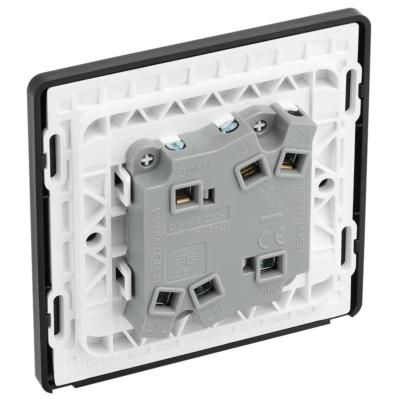 BG Electrical Evolve Satin Brass - Double, 2 way switch