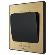 BG Electrical Evolve Satin Brass - Triple pole fan isolator