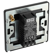 BG Electrical Evolve Satin Brass - Single, 2 way push 200W