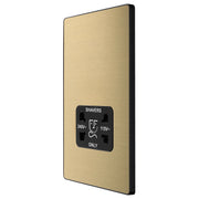 BG Electrical Evolve Satin Brass - 115/240V dual voltage shaver socket