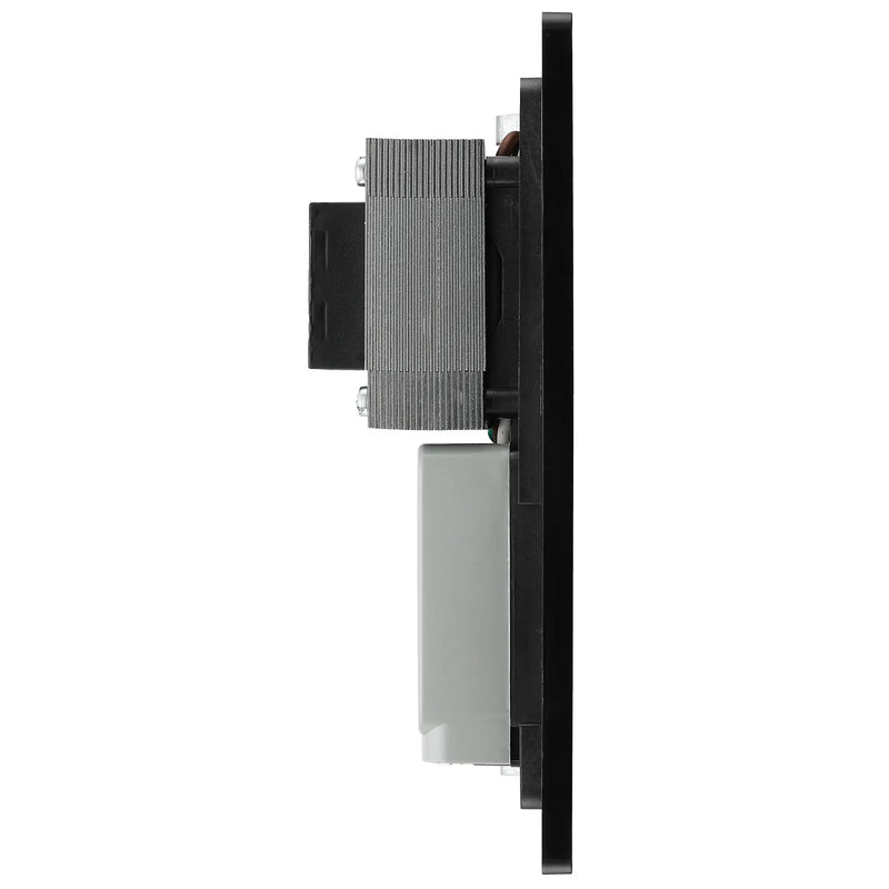 BG Electrical Evolve Satin Brass - 115/240V dual voltage shaver socket