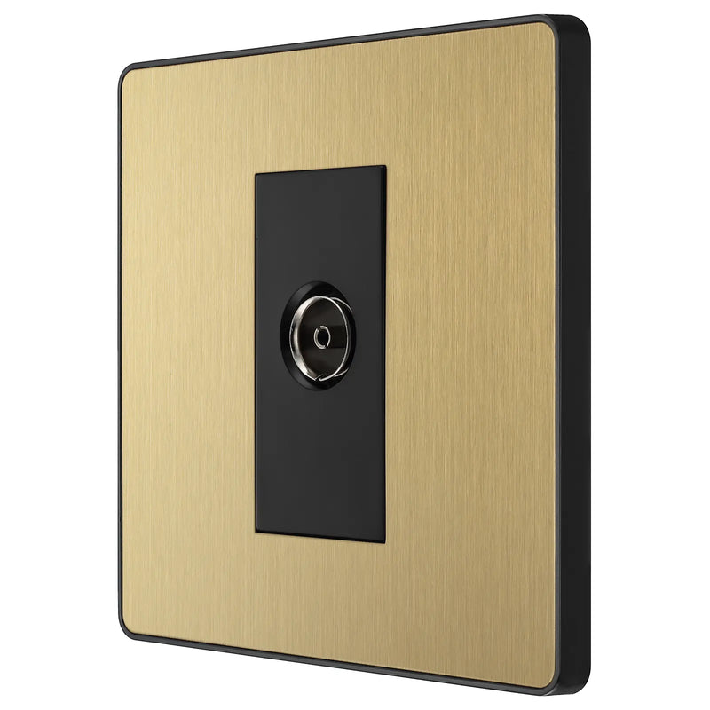 BG Electrical Evolve Satin Brass - Single, co-axial