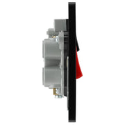 BG Electrical Evolve Satin Brass - 45A double pole with switched socket and indicators