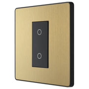 BG Electrical Evolve Satin Brass - Single, 2 way touch, 200W, secondary
