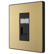 BG Electrical Evolve Satin Brass - Single, RJ45 telephone socket