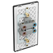 BG Electrical Evolve Satin Brass - 45A, double pole, large plate, with indicator