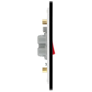BG Electrical Evolve Satin Brass - 45A, double pole, large plate, with indicator
