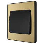 BG Electrical Evolve Satin Brass - Single, 2 way switch, wide rocker