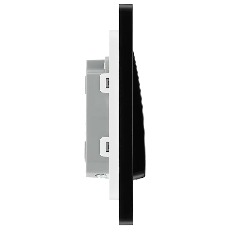 BG Electrical Evolve Satin Brass - Single, 2 way switch, wide rocker