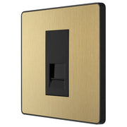 BG Electrical Evolve Satin Brass - Single, telephone socket, secondary
